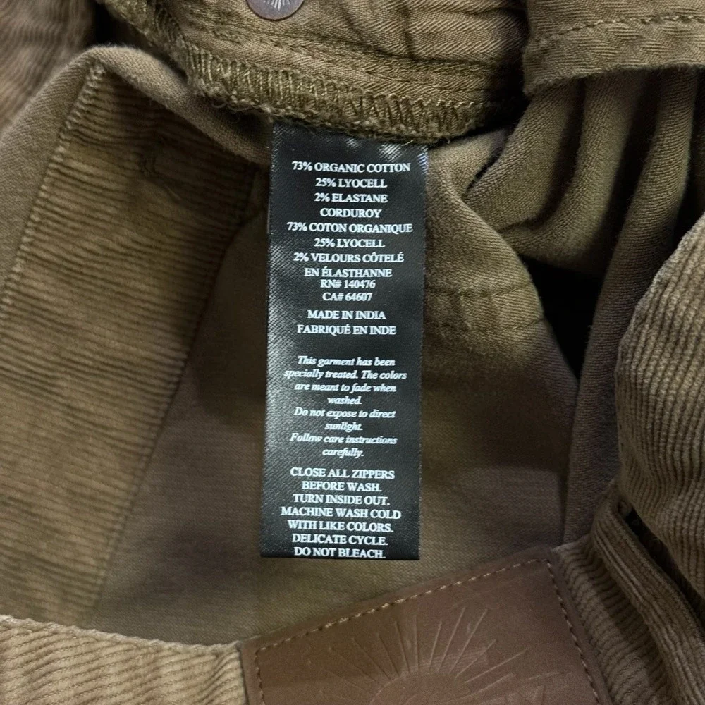 Faherty Brand Mens Brown‎ Organic Cotton Stretch Corduroy 5-Pocket Pants Size 32
